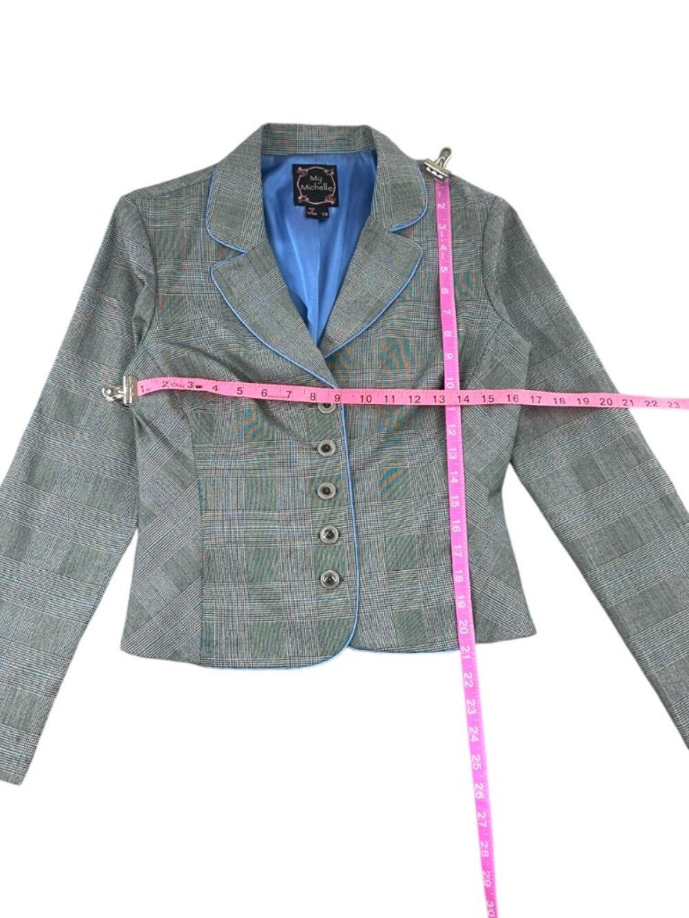 Vintage Y2K My Michelle Grey Plaid Skirt Suit - Picture 8 of 11